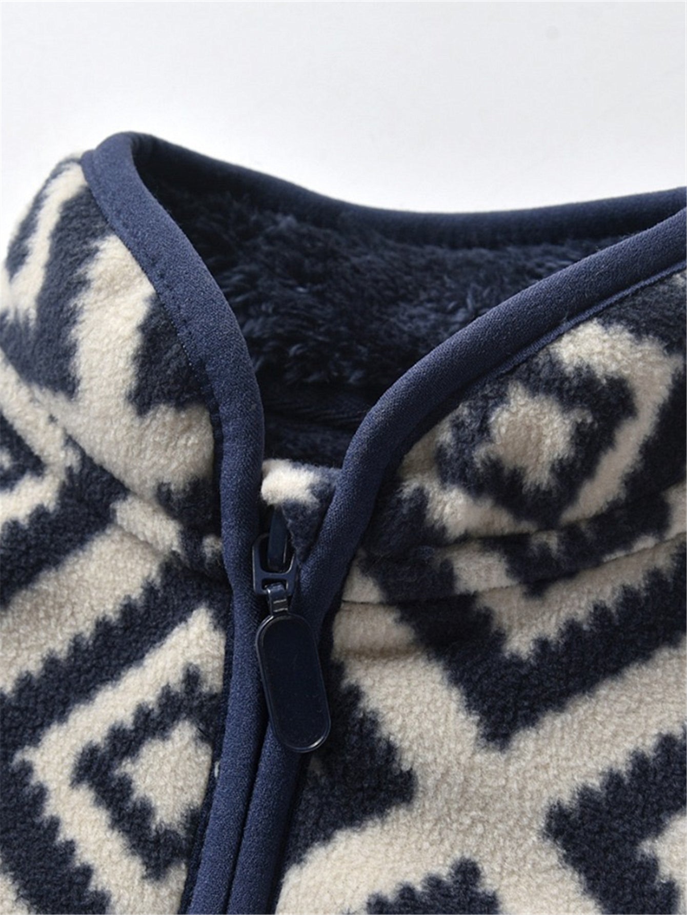 Chaqueta con cuello alto, gruesa, cálida, informal, con estampado a cuadros vintage para niños, nueva
