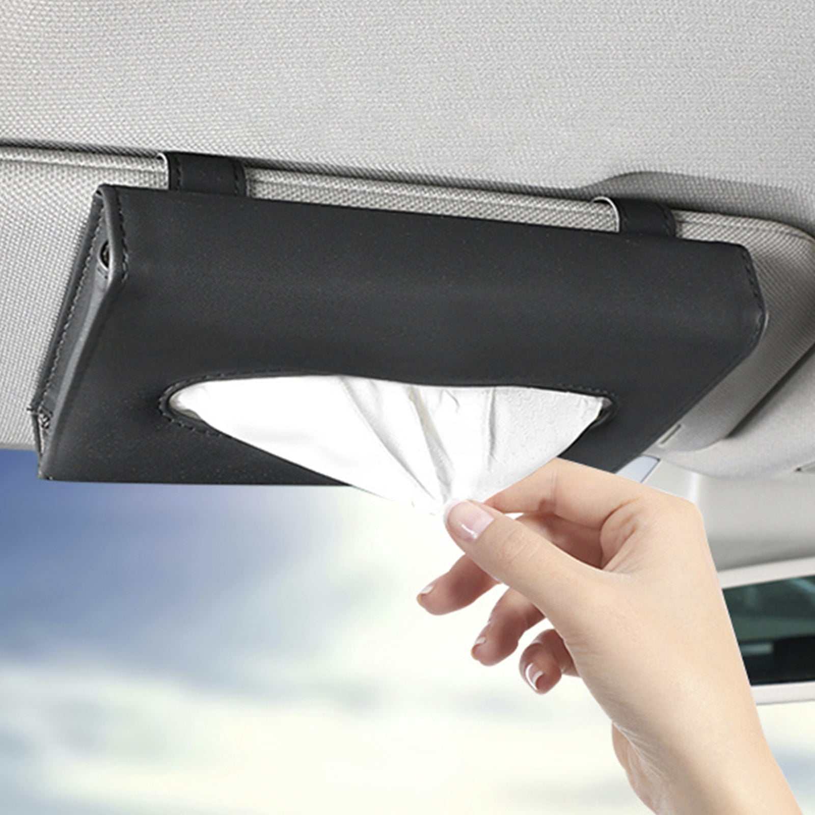 Caja para toallas de papel con parasol de moda para coche | Caja extraíble para coche