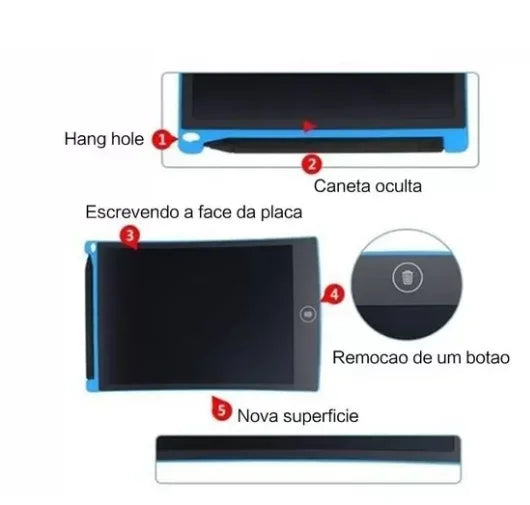 Lousa Mágica Digital 12 pulgadas Lcd Tablet Infantil Para crear y diseñar