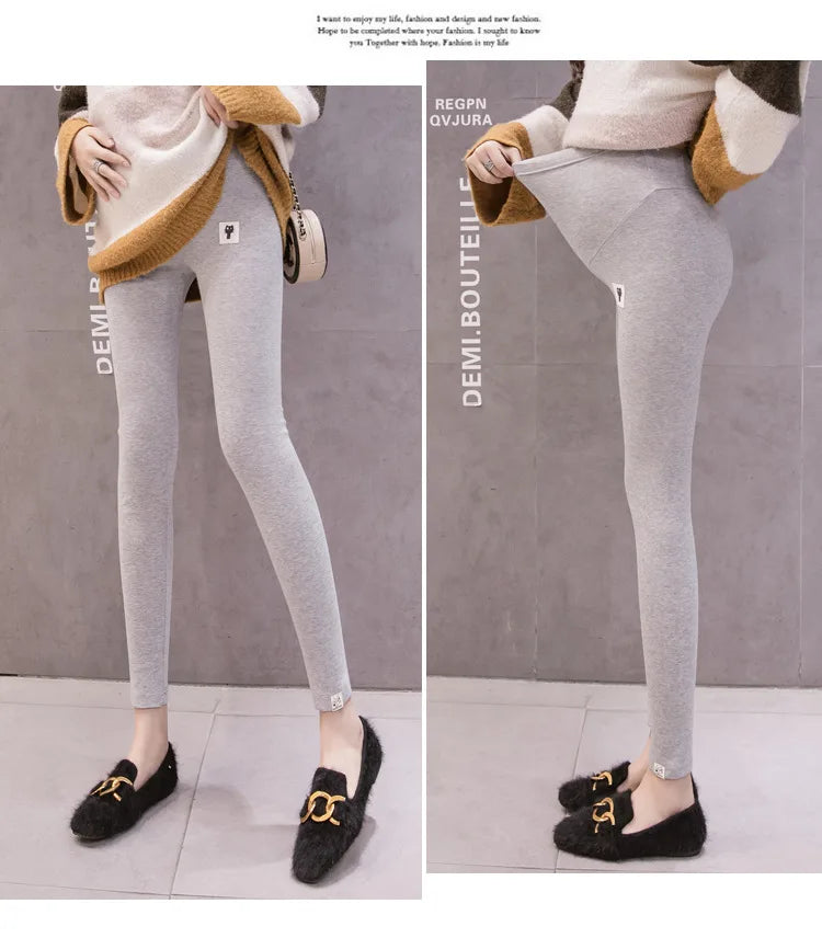 Leggings de maternidad con cintura ajustable para mujeres embarazadas, ropa de embarazo, pantalones, ropa para mujer embarazada, premamá, embarazo, suave y delgado