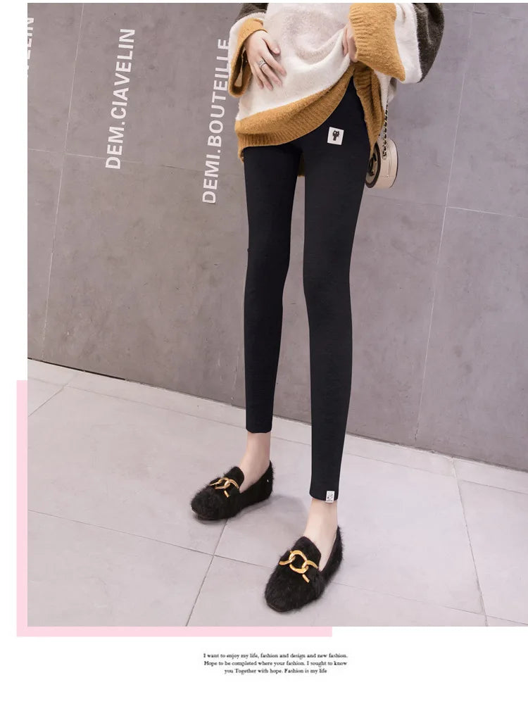 Leggings de maternidad con cintura ajustable para mujeres embarazadas, ropa de embarazo, pantalones, ropa para mujer embarazada, premamá, embarazo, suave y delgado