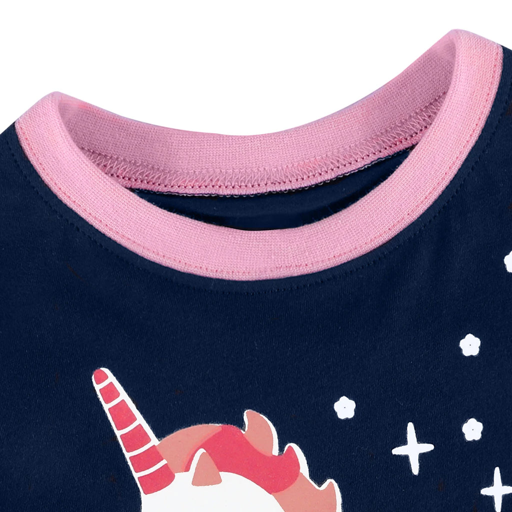 Pijamas para niños niña niño pequeño unicornio esqueleto Halloween ropa de dormir bebé lindo carnaval pijama Unicornio infantil