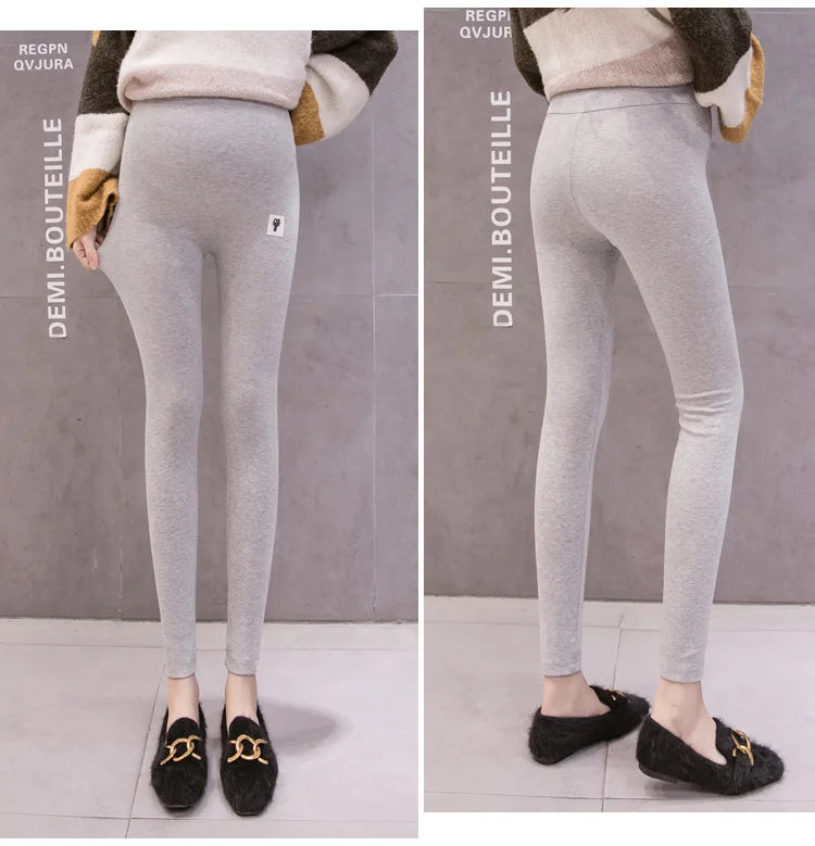 Leggings de maternidad con cintura ajustable para mujeres embarazadas, ropa de embarazo, pantalones, ropa para mujer embarazada, premamá, embarazo, suave y delgado