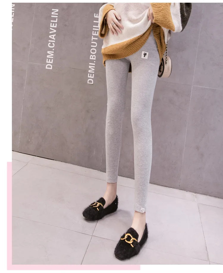 Leggings de maternidad con cintura ajustable para mujeres embarazadas, ropa de embarazo, pantalones, ropa para mujer embarazada, premamá, embarazo, suave y delgado