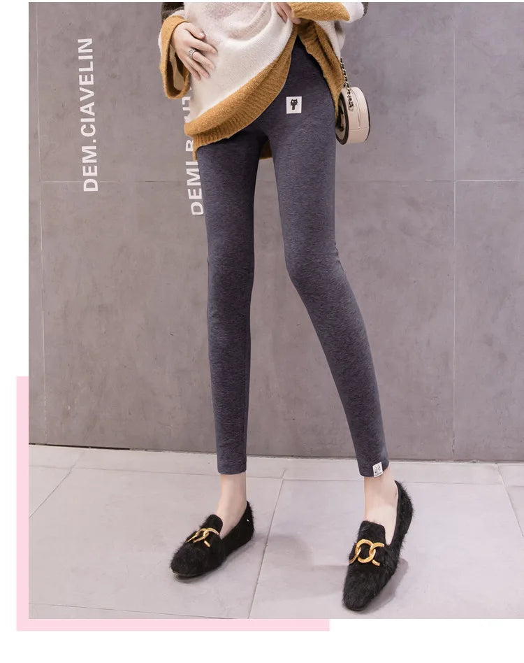 Leggings de maternidad con cintura ajustable para mujeres embarazadas, ropa de embarazo, pantalones, ropa para mujer embarazada, premamá, embarazo, suave y delgado