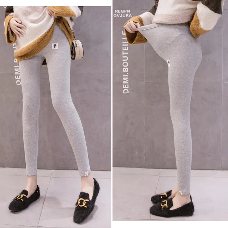 Leggings de maternidad con cintura ajustable para mujeres embarazadas, ropa de embarazo, pantalones, ropa para mujer embarazada, premamá, embarazo, suave y delgado