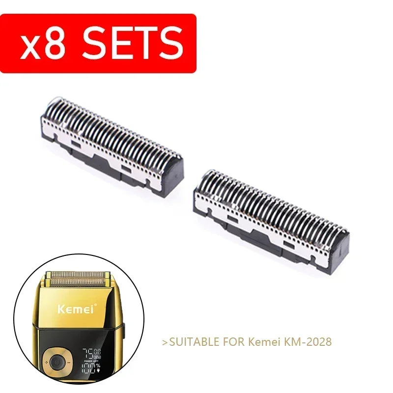 Cuchilla de repuesto para Kemei KM-2028 2027 TX8, juego de cuchillas profesionales originales, cortadora de pelo, accesorios de afeitado para peluquería.
