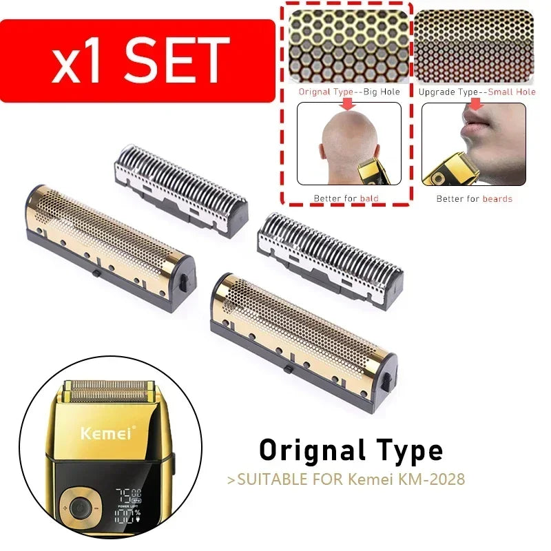 Cuchilla de repuesto para Kemei KM-2028 2027 TX8, juego de cuchillas profesionales originales, cortadora de pelo, accesorios de afeitado para peluquería.