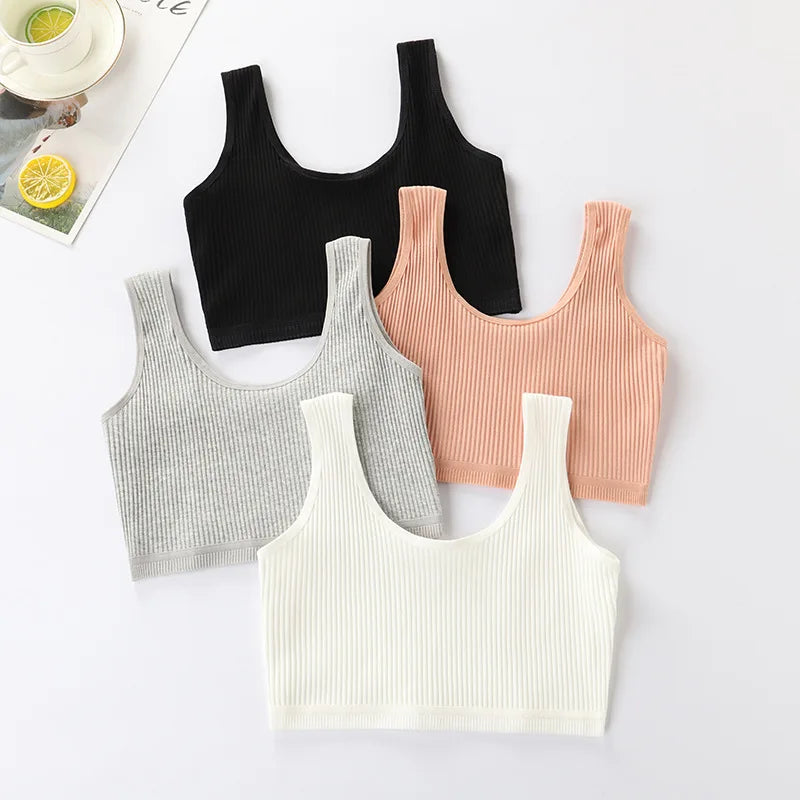 Sujetador de algodón para niña, ropa interior para niñas adolescentes, niños grandes, estudiantes, camisetas pequeñas, escolares, sujetador para niñas