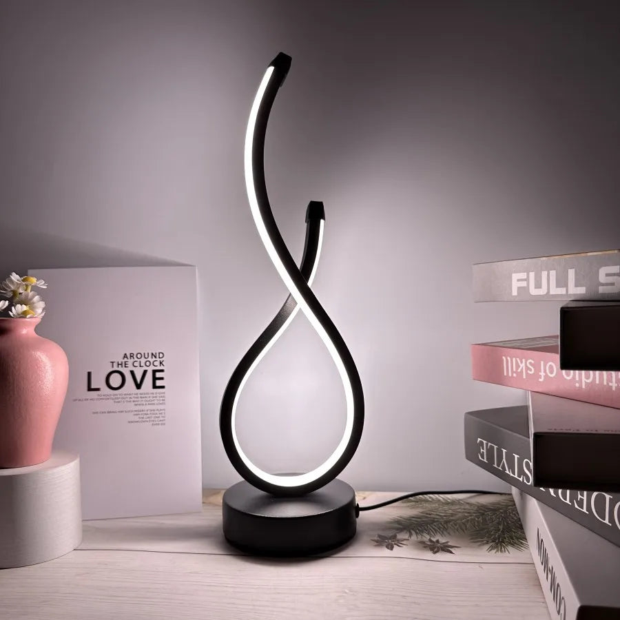 Lámpara de mesa LED para dormitorio, luz nocturna, creativa, para restaurante, cafetería