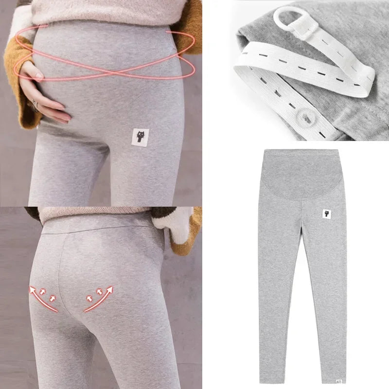 Leggings de maternidad con cintura ajustable para mujeres embarazadas, ropa de embarazo, pantalones, ropa para mujer embarazada, premamá, embarazo, suave y delgado