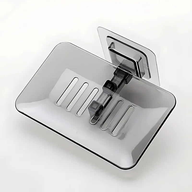 Jabonera transparente sin perforaciones, soporte para jabón de pared, esponja para jabón, accesorios de baño, jaboneras autoadhesivas