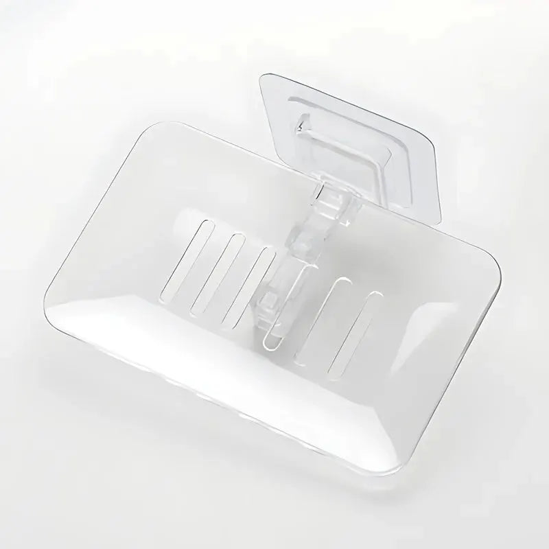 Jabonera transparente sin perforaciones, soporte para jabón de pared, esponja para jabón, accesorios de baño, jaboneras autoadhesivas
