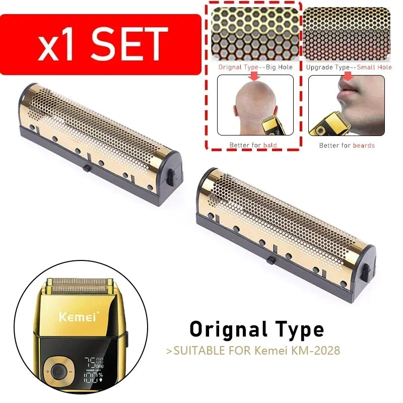 Cuchilla de repuesto para Kemei KM-2028 2027 TX8, juego de cuchillas profesionales originales, cortadora de pelo, accesorios de afeitado para peluquería.