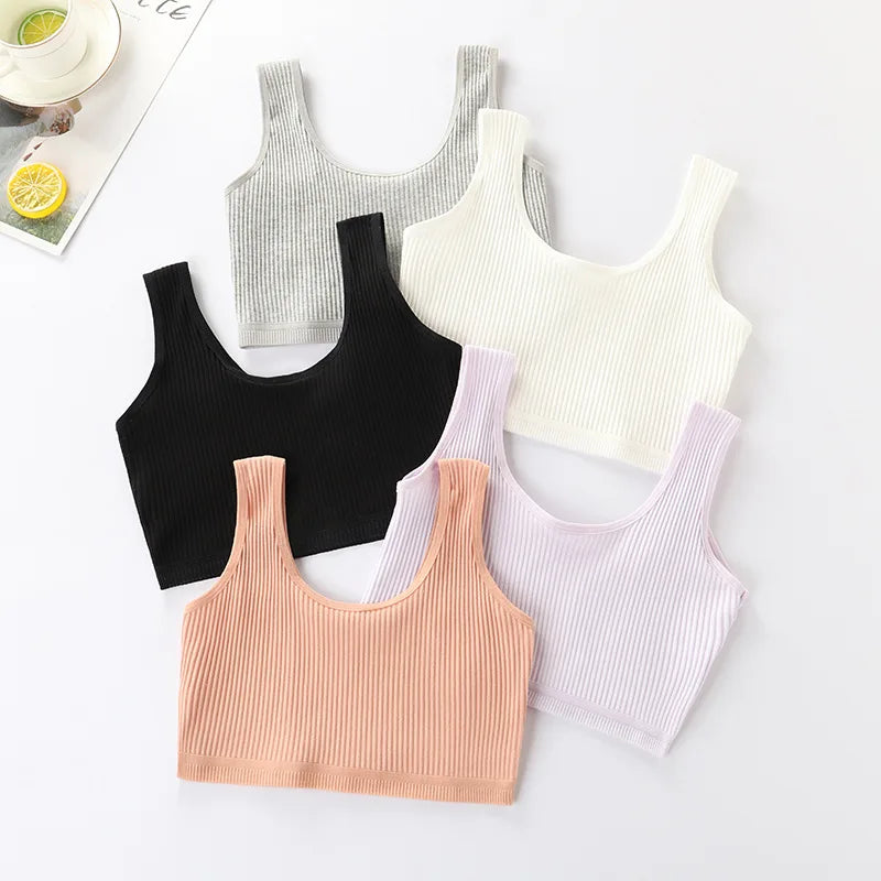 Sujetador de algodón para niña, ropa interior para niñas adolescentes, niños grandes, estudiantes, camisetas pequeñas, escolares, sujetador para niñas