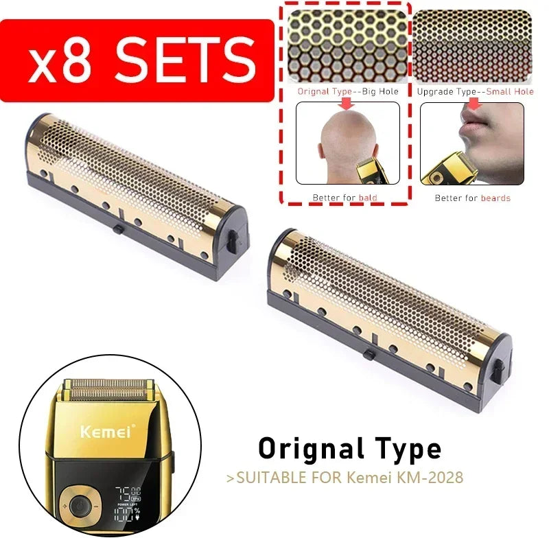 Cuchilla de repuesto para Kemei KM-2028 2027 TX8, juego de cuchillas profesionales originales, cortadora de pelo, accesorios de afeitado para peluquería.