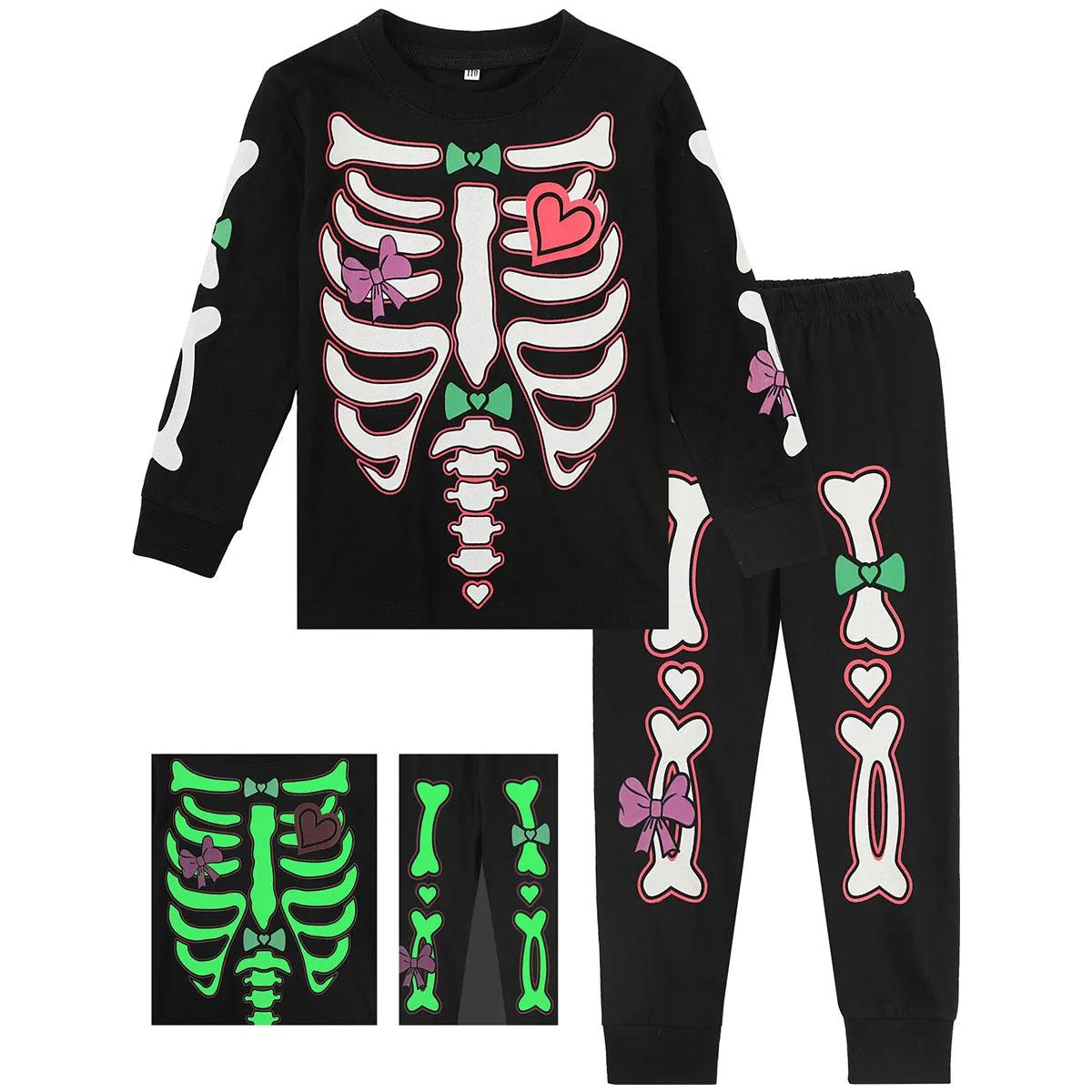 Pijamas para niños niña niño pequeño unicornio esqueleto Halloween ropa de dormir bebé lindo carnaval pijama Unicornio infantil