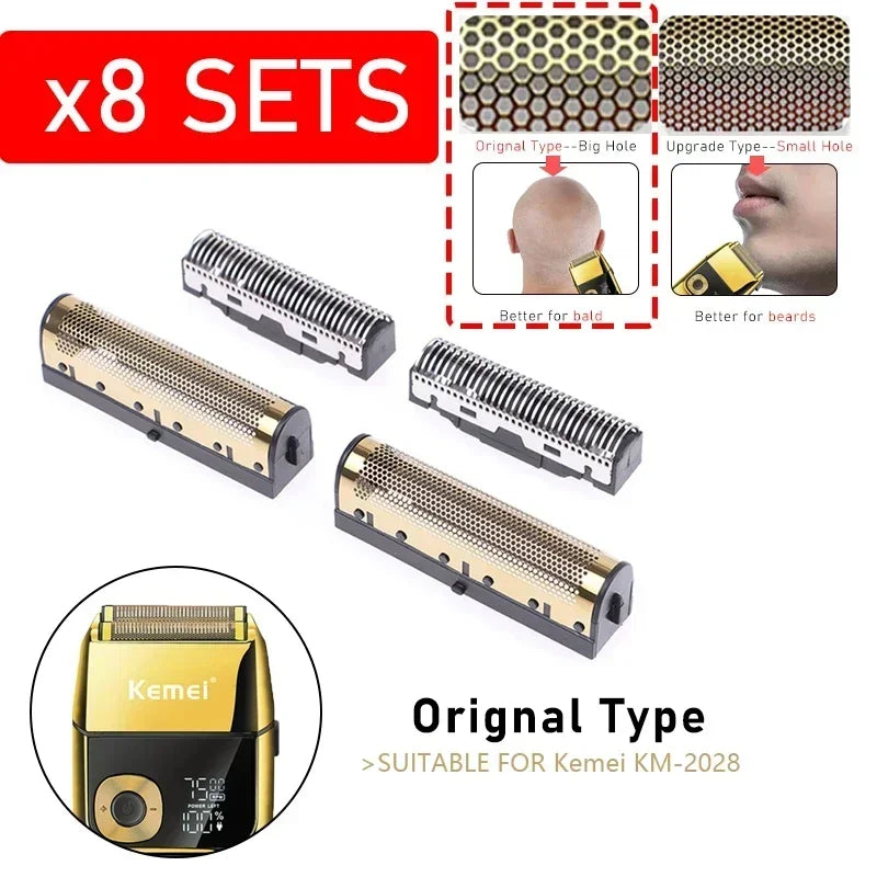 Cuchilla de repuesto para Kemei KM-2028 2027 TX8, juego de cuchillas profesionales originales, cortadora de pelo, accesorios de afeitado para peluquería.