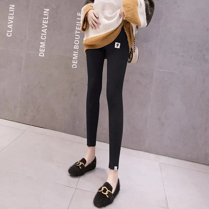 Leggings de maternidad con cintura ajustable para mujeres embarazadas, ropa de embarazo, pantalones, ropa para mujer embarazada, premamá, embarazo, suave y delgado