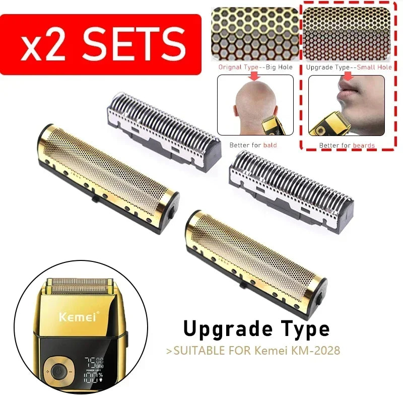 Cuchilla de repuesto para Kemei KM-2028 2027 TX8, juego de cuchillas profesionales originales, cortadora de pelo, accesorios de afeitado para peluquería.