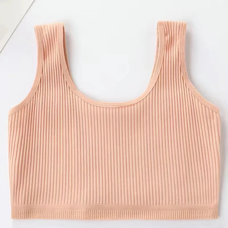 Sujetador de algodón para niña, ropa interior para niñas adolescentes, niños grandes, estudiantes, camisetas pequeñas, escolares, sujetador para niñas