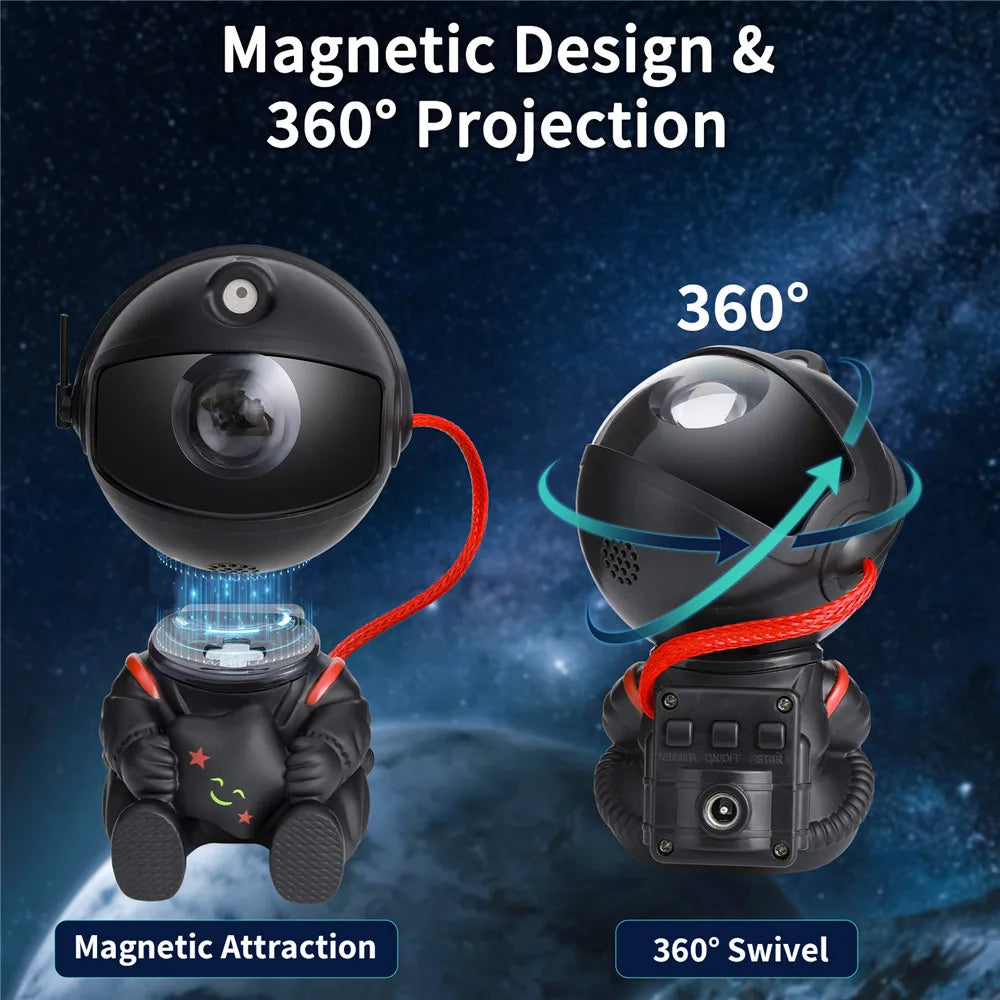 Proyector de galaxia, luz nocturna LED, proyector de estrellas, proyector de astronautas, luz de galaxia para el hogar, dormitorio decorativo, regalo para niños.