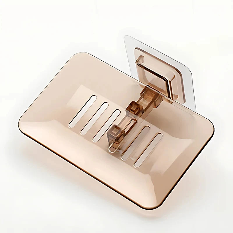 Jabonera transparente sin perforaciones, soporte para jabón de pared, esponja para jabón, accesorios de baño, jaboneras autoadhesivas