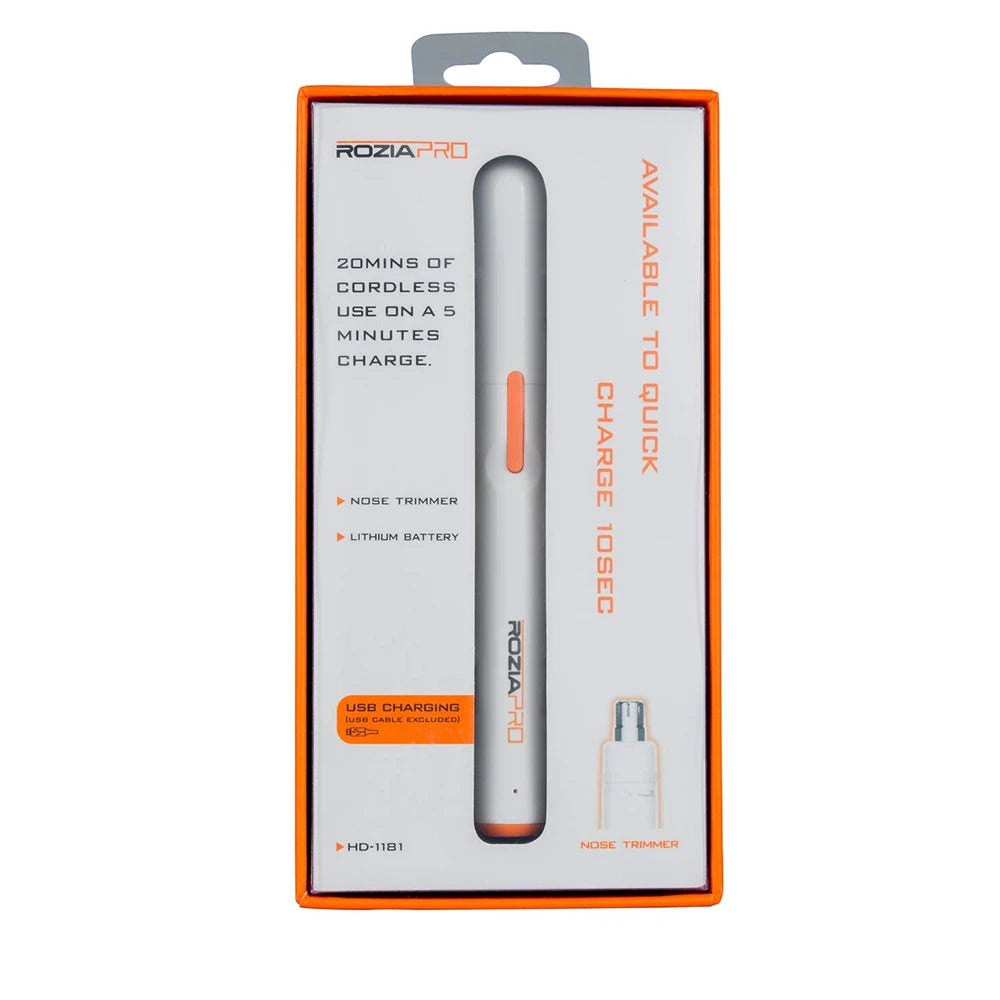 Recortador de vello eléctrico para nariz y orejas para hombres y mujeres, portátil, giratorio, con carga USB, recortador de cejas, recargable.