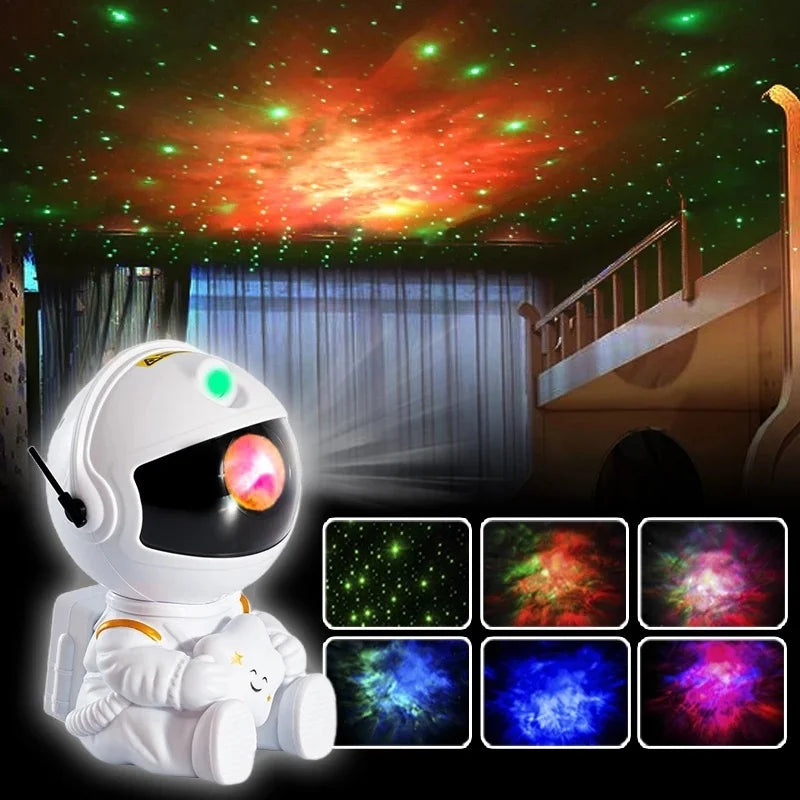 Proyector de galaxia, luz nocturna LED, proyector de estrellas, proyector de astronautas, luz de galaxia para el hogar, dormitorio decorativo, regalo para niños.