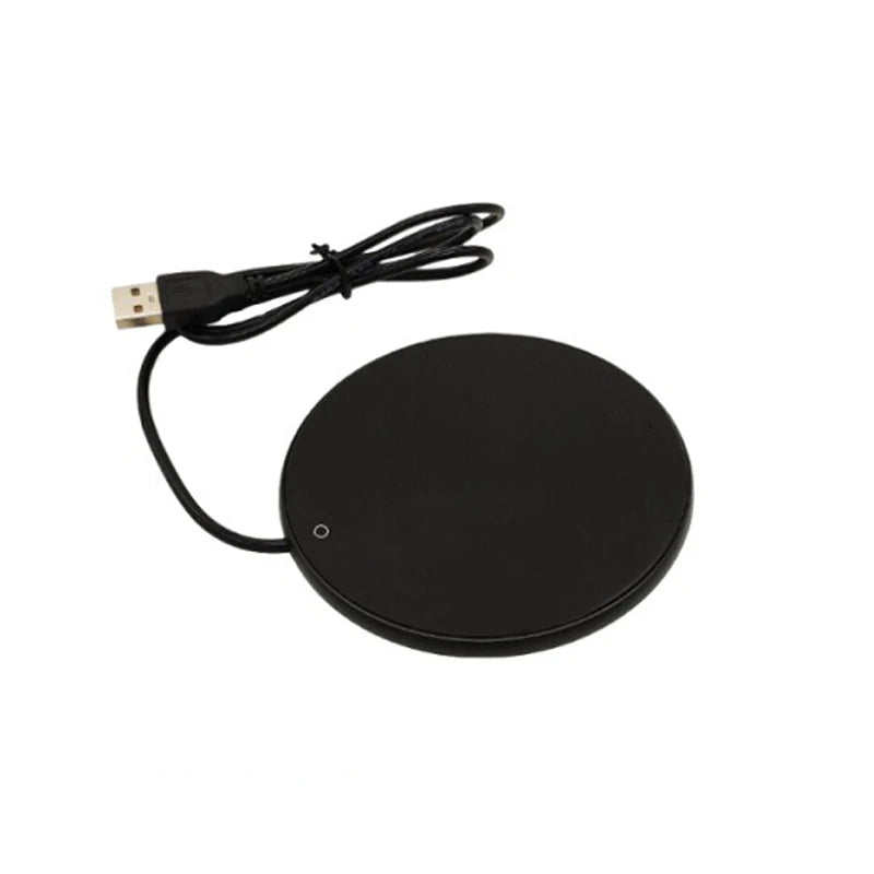 Calentador de tazas eléctrico con USB para café, leche, té, agua, almohadilla térmica inteligente, posavasos termostáticos para el hogar, la oficina y el escritorio.
